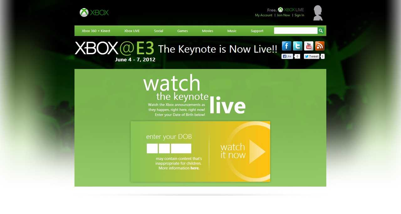 Xbox@e3 2012 Keynote